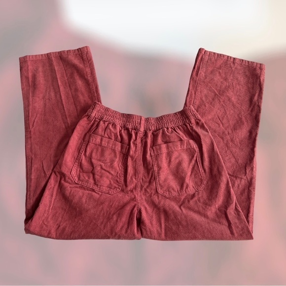 Forever 21 Womens dark peach pleated corduroy pants size L - Picture 3 of 7